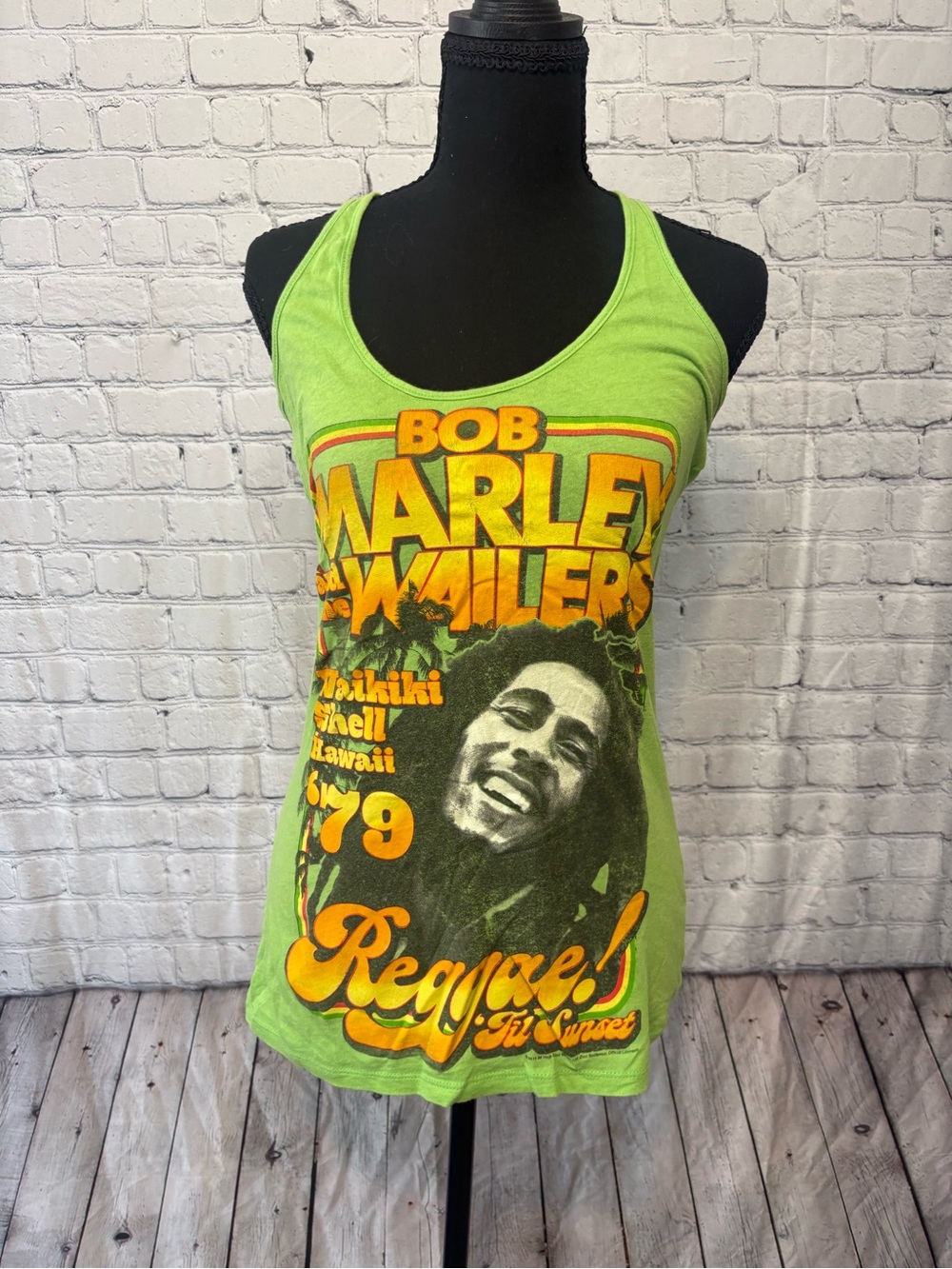 Bob Marley Wailers Green Reggae Tank Top